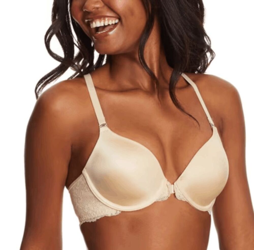 B50 Maidenform T-Shirt Bra One Fab Fit Extra Coverage T-Back Front Closure Under
